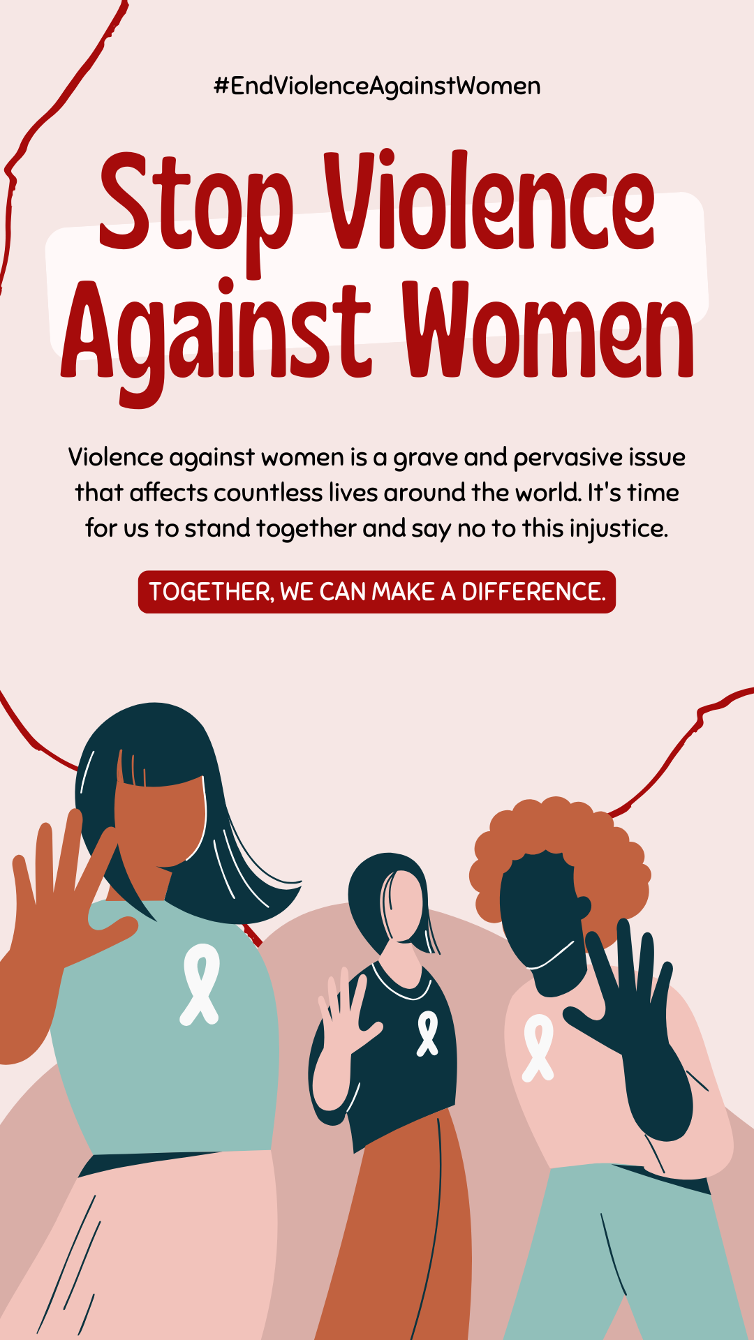 stop violence against women social media post
